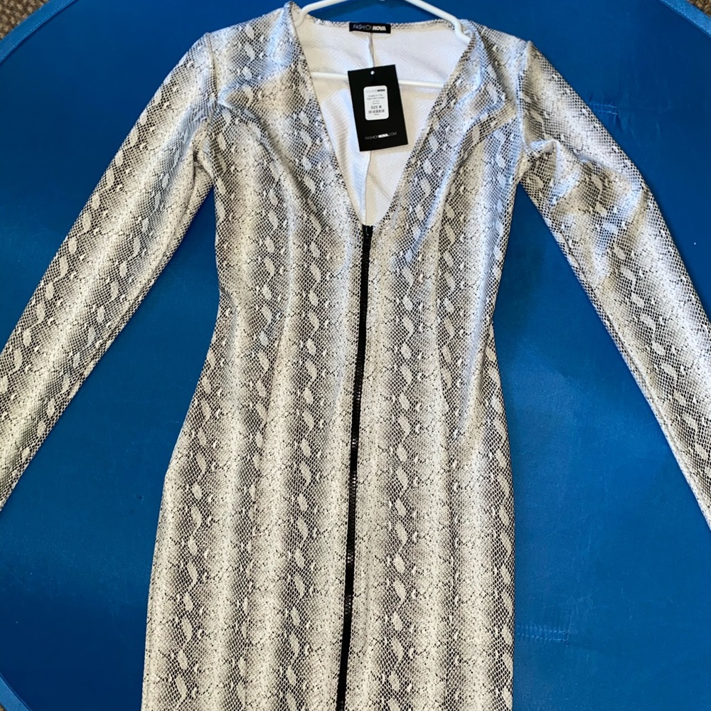 Snake in the night mini dress